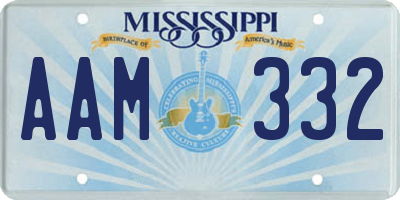 MS license plate AAM332