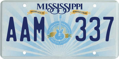 MS license plate AAM337