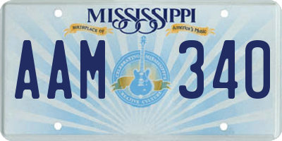 MS license plate AAM340