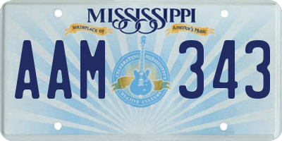 MS license plate AAM343