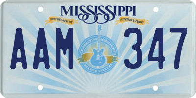 MS license plate AAM347