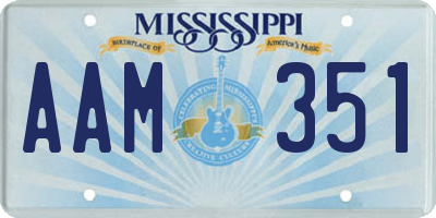 MS license plate AAM351