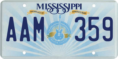 MS license plate AAM359