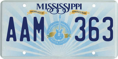 MS license plate AAM363