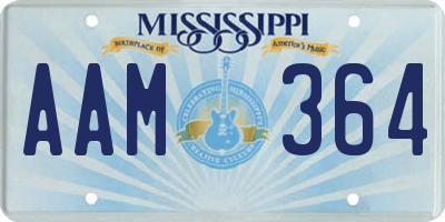 MS license plate AAM364