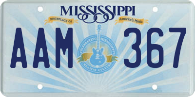 MS license plate AAM367