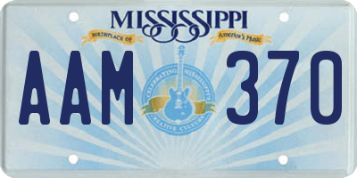 MS license plate AAM370