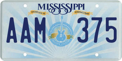 MS license plate AAM375