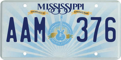 MS license plate AAM376