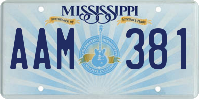 MS license plate AAM381