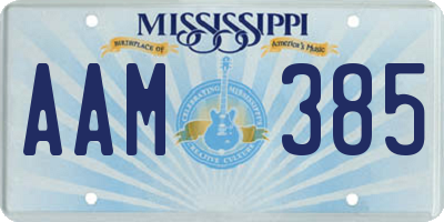 MS license plate AAM385