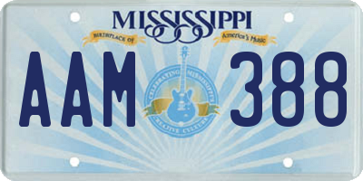 MS license plate AAM388