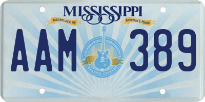 MS license plate AAM389