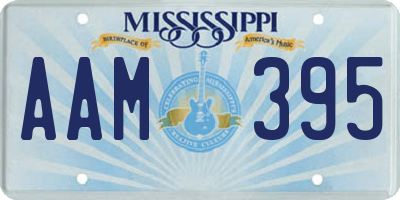 MS license plate AAM395