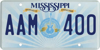 MS license plate AAM400