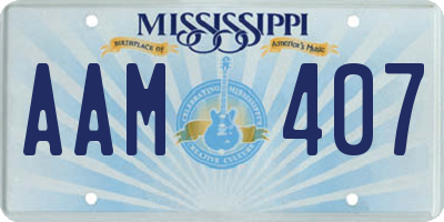 MS license plate AAM407