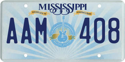 MS license plate AAM408