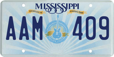 MS license plate AAM409