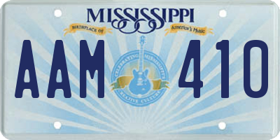 MS license plate AAM410