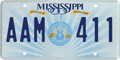 MS license plate AAM411