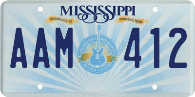 MS license plate AAM412