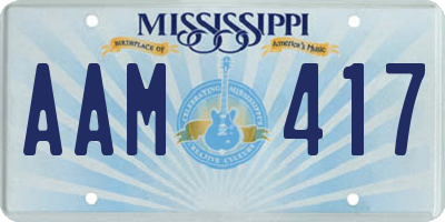 MS license plate AAM417