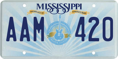 MS license plate AAM420