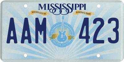 MS license plate AAM423