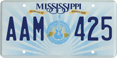 MS license plate AAM425