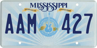 MS license plate AAM427