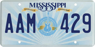 MS license plate AAM429