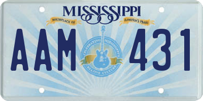 MS license plate AAM431