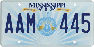 MS license plate AAM445