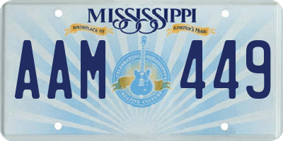 MS license plate AAM449