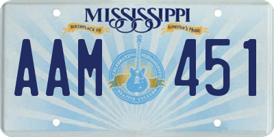 MS license plate AAM451