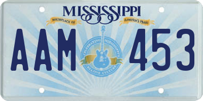 MS license plate AAM453