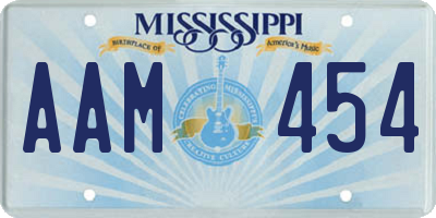 MS license plate AAM454