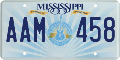 MS license plate AAM458