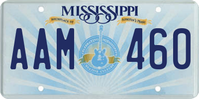 MS license plate AAM460