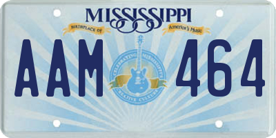 MS license plate AAM464