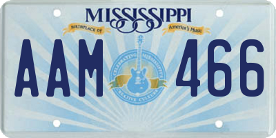 MS license plate AAM466
