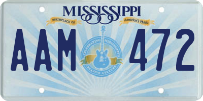 MS license plate AAM472