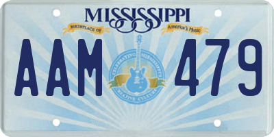 MS license plate AAM479