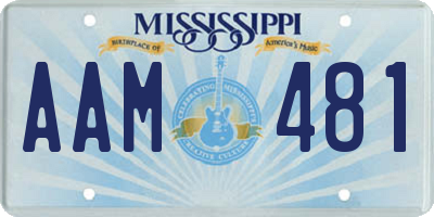 MS license plate AAM481