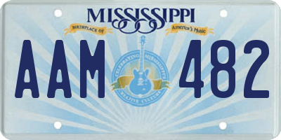 MS license plate AAM482