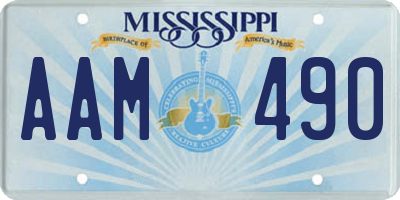 MS license plate AAM490