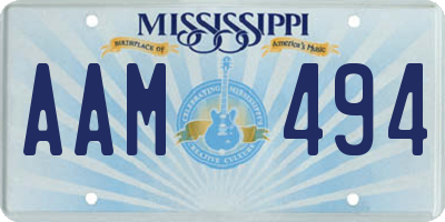 MS license plate AAM494