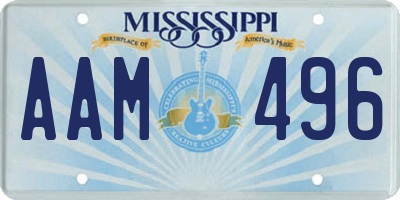 MS license plate AAM496