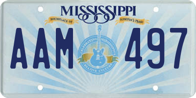 MS license plate AAM497