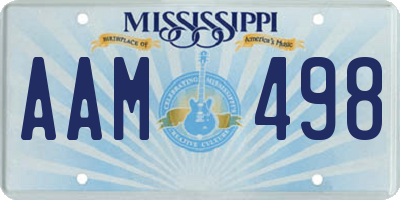 MS license plate AAM498